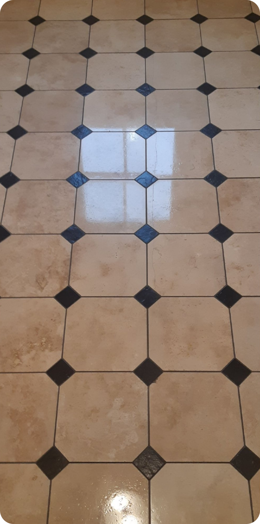 Before image of dull tiles